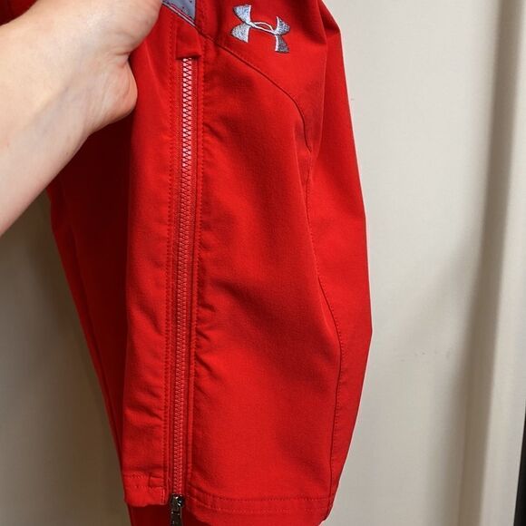 ❤️Last Chance Under Armour red & grey Squad Woven women’s pants size M - Picture 3 of 8